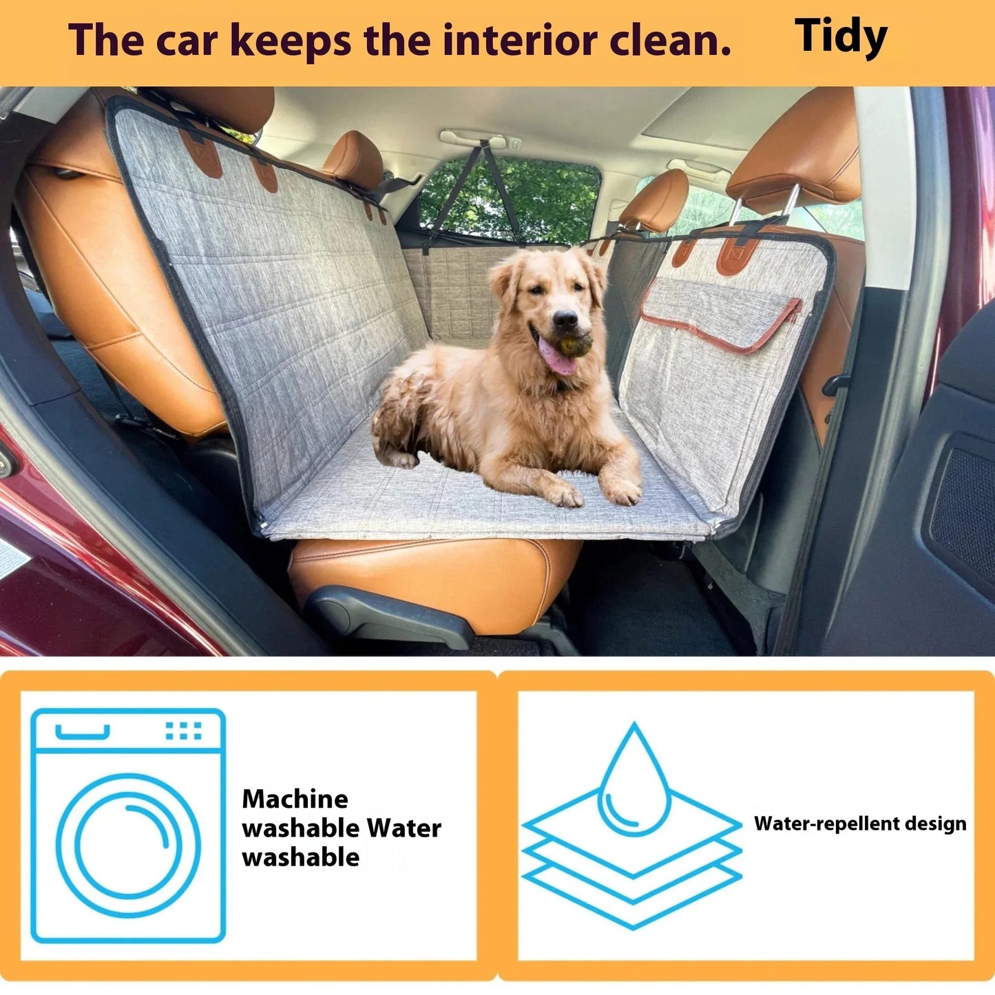 Widened Support Plate Car Dog Bed Rear Seat Pet Pad - THE MILE MAKER DRIVER SHOP