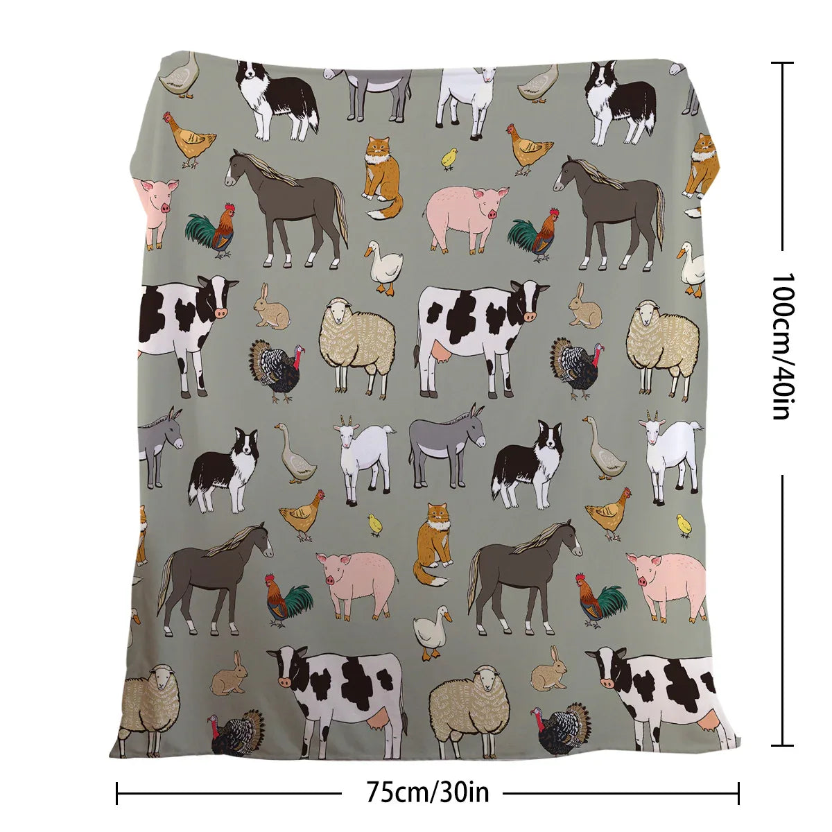 Various Animals Blanket Soft Pig Horse Durable Comfortable Blanket Women Birthday Gift Home Decoration Sofa Couch Office Bed Camping Travel 75x100cm 130x150cm 150x200cm - THE MILE MAKER DRIVER SHOP