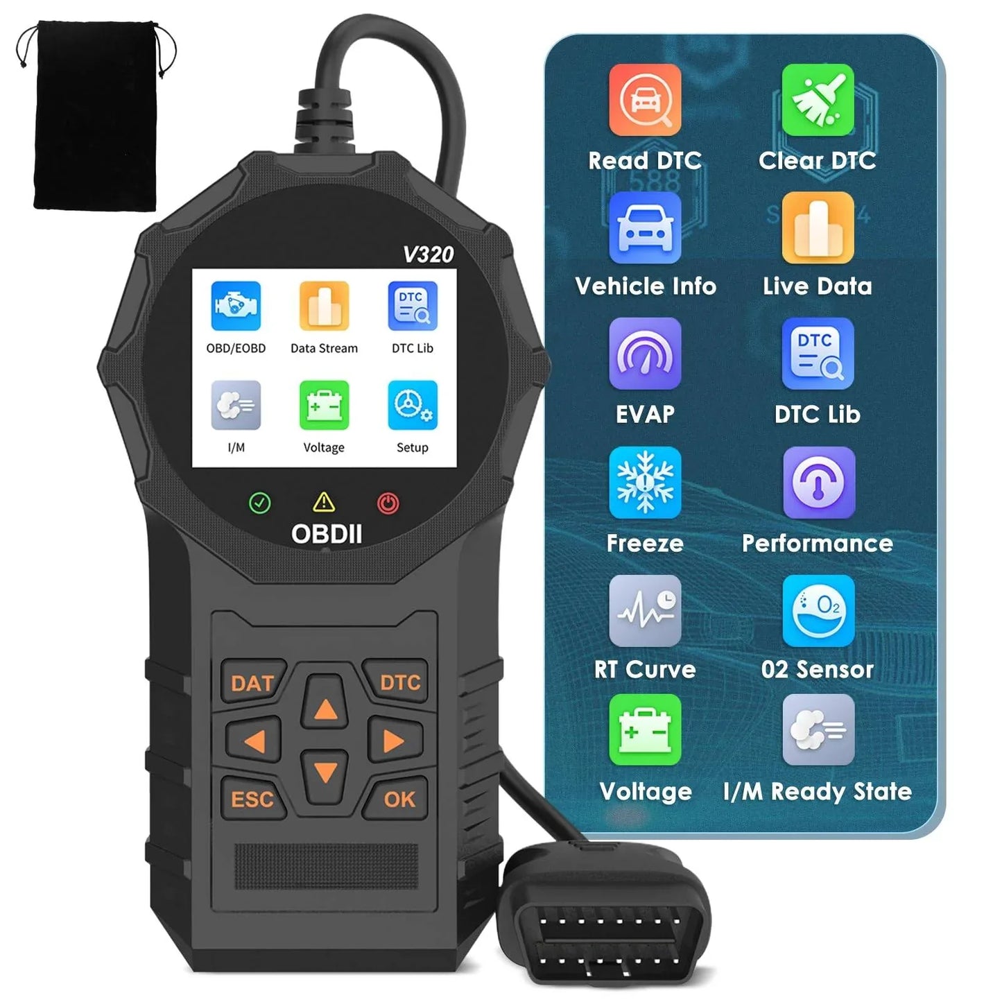 Automotive OBD2 Scanner OBD Code Reader Car Check Engine Fault Diagnostic Tool - THE MILE MAKER DRIVER SHOP