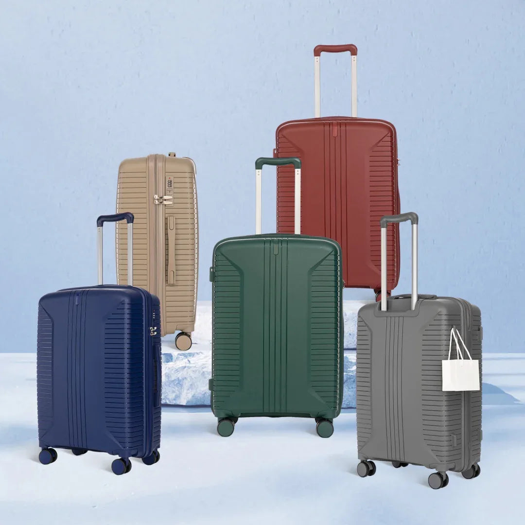 20 24 28 3 Pcs Set In PP Spinner Wheel Luggage, Carry On Suitcase, Matching Color, Combination Lock - THE MILE MAKER DRIVER SHOP