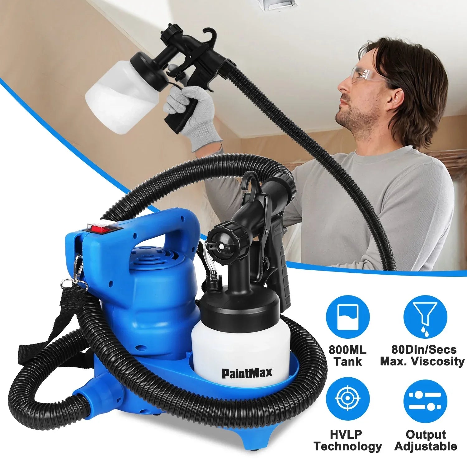 1Pc 800ML Paint Sprayer Painter 650W Oil Primer Water Paint Sprayer Machine - THE MILE MAKER DRIVER SHOP