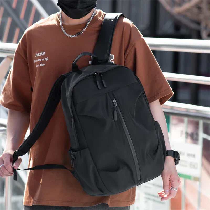 PU Backpack Fashion Large Capacity Men's Casual Backpack Commuter Trend Backpack Student School Bag - THE MILE MAKER DRIVER SHOP