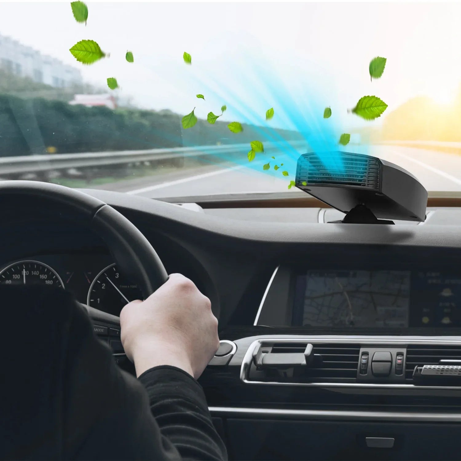 24V 180W OR 12V 150W Portable Car Heater Heating Fan 2 In 1 Defroster Defogger Demister Windshield Heater Automotive Cooling Fan With 360 Degree Rotating Base - THE MILE MAKER DRIVER SHOP