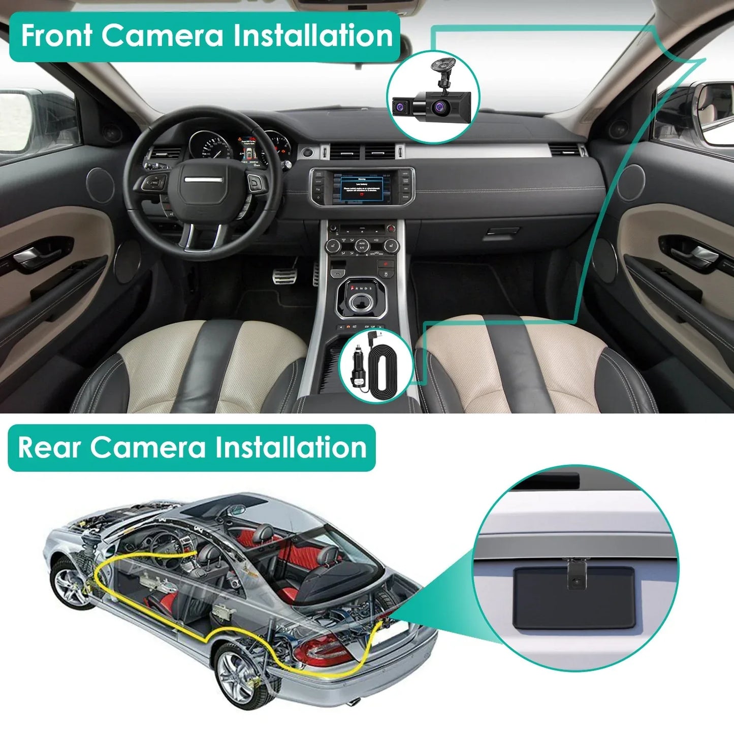 2K Car DVR 3 Channel Dash Cam Camcorder Camera Recorder With 140 Degree Angle GPS WiFi Night Vision G-sensor Loop Recording Parking Monitor - THE MILE MAKER DRIVER SHOP