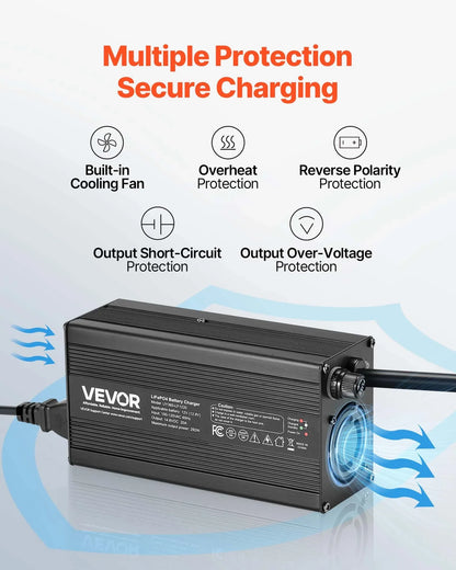 12V 20A Lithium Battery Charger 14.6V AC-DC LiFePO4 Smart Charger For RV - THE MILE MAKER DRIVER SHOP