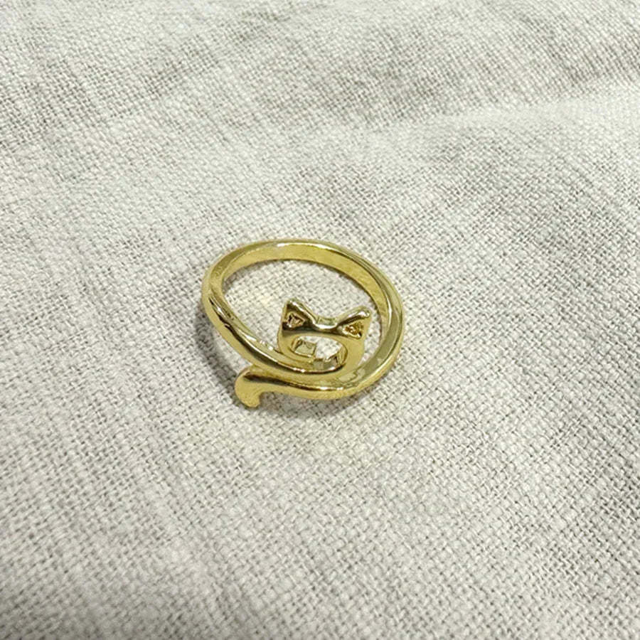 Hook Line Geometric Adjustable Animal Cat Ring Knitted Ornament - THE MILE MAKER DRIVER SHOP