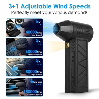 Compressed Air Duster With LED Light Up To 150000RPM Speed For PC - THE MILE MAKER DRIVER SHOP