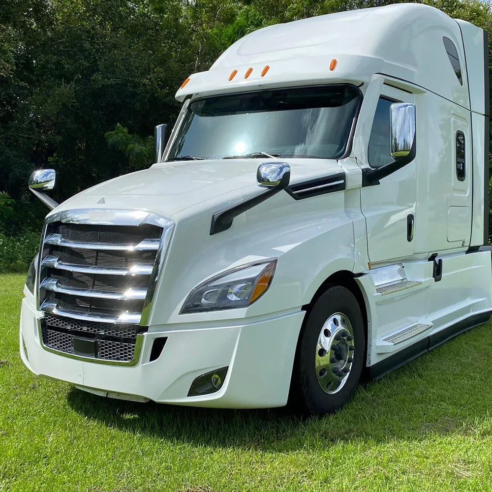 Chrome Hood Mirror For Freightliner Cascadia 2018-2023 Left Driver Side - THE MILE MAKER DRIVER SHOP