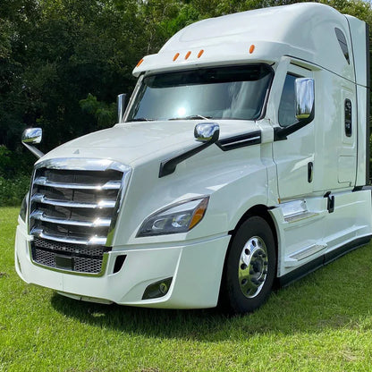 Chrome Hood Mirror For Freightliner Cascadia 2018-2023 Left Driver Side - THE MILE MAKER DRIVER SHOP