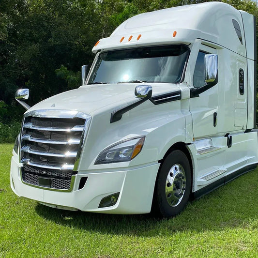 Chrome Hood Mirror For Freightliner Cascadia 2018-2023 Left Driver Side - THE MILE MAKER DRIVER SHOP
