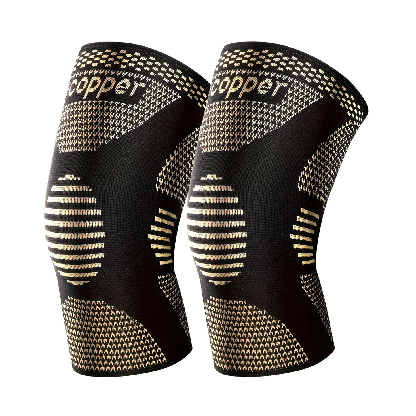 1 Pair Copper Knee Pads Ultimate Shock-Absorbing Gear For Men & Women Superior Knee Support For Sports Yoga Fitness Basketball - THE MILE MAKER DRIVER SHOP