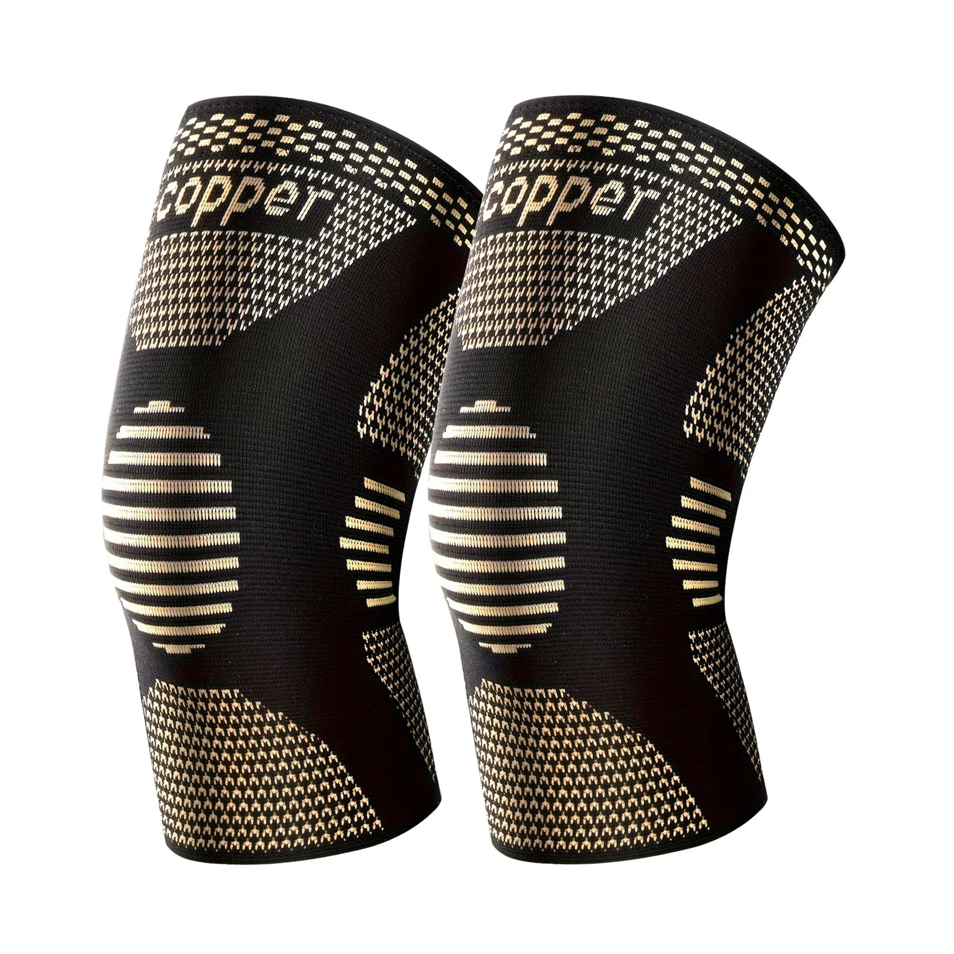 1 Pair Copper Knee Pads Ultimate Shock-Absorbing Gear For Men & Women Superior Knee Support For Sports Yoga Fitness Basketball - THE MILE MAKER DRIVER SHOP
