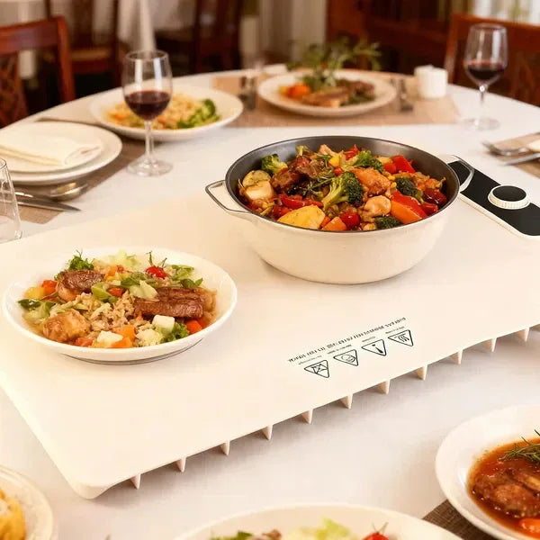 Food Warming Mat 23.6X15.8In 300W Fast Heating Electric Silicone Food Warmer With 14 Temp Levels 10Hrs Timer Settings Roll-Up Portable Hot Plates Heat Pad For Parties Buffet - THE MILE MAKER DRIVER SHOP