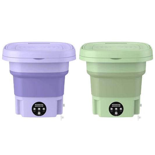 1Pc Portable Washing Machine Foldable Laundry Machine With Detachable Drain Basket 3 Modes Electric Clothes Washer For Underwear Socks Towels Baby Clothes - THE MILE MAKER DRIVER SHOP