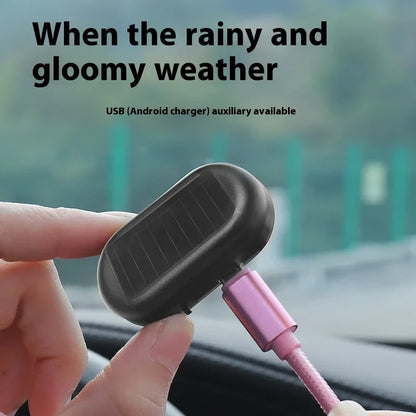 Vehicle-mounted Solar Anti-theft Lamp Simulation Warning Alarm Car Interior Light - THE MILE MAKER DRIVER SHOP