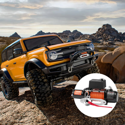 Electric Winch Truck 10,000 Lb Synthetic Rope Waterproof Remote Control - THE MILE MAKER DRIVER SHOP