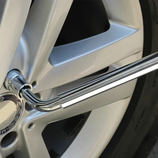 Telescoping Lug Wrench Extendable Tire Wheel Nut Wrench With CR-V Sockets 17mm 19mm 21mm 23mm Free Work Gloves - THE MILE MAKER DRIVER SHOP