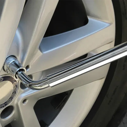 Telescoping Lug Wrench Extendable Tire Wheel Nut Wrench With CR-V Sockets 17mm 19mm 21mm 23mm Free Work Gloves - THE MILE MAKER DRIVER SHOP