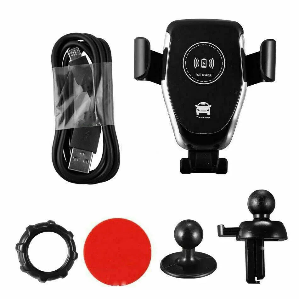 10W QI Wireless Fast Car Charger Mount Holder Stand Automatic Clamping Charging - THE MILE MAKER DRIVER SHOP