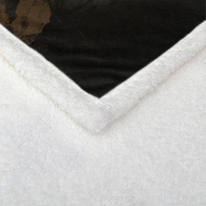 Indian Wolf Sherpa Fleece Blanket Native American Wolf Cozy Warm Fluffy Plush Blanket For Bed Couch Chair Living Room Decor 50x60 Inch 60x80 Inch - THE MILE MAKER DRIVER SHOP