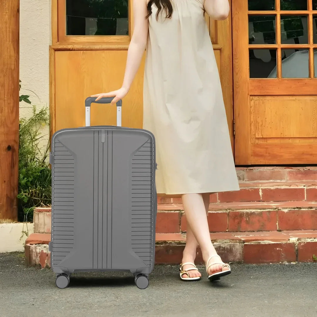 20 24 28 3 Pcs Set In PP Spinner Wheel Luggage, Carry On Suitcase, Matching Color, Combination Lock - THE MILE MAKER DRIVER SHOP