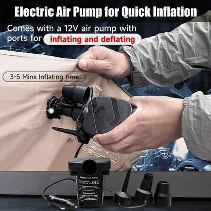 Car Air Mattress, Inflatable SUV Truck Air Mattress Back Seat Camping Bed Thickened Car Sleeping Pad For Travel, Car Bed SUV Mattress With 2 Pillows - THE MILE MAKER DRIVER SHOP