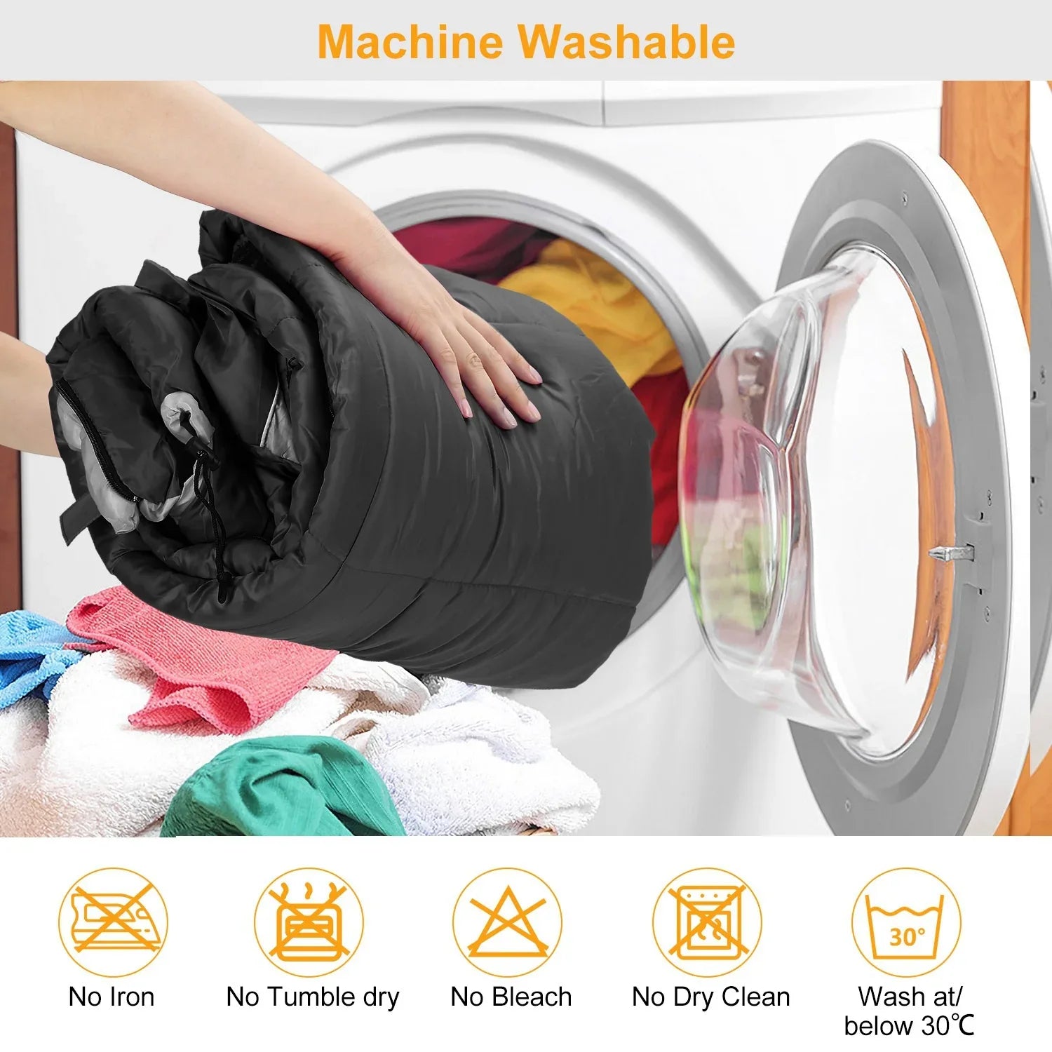 1Pc Mummy Sleeping Bag Camping Sleeping Bags For Adults Outdoor Soft Thick Water-Resistant Moisture-proof Sleep Bag Suitable For Spring Autumn Winter Seasons - THE MILE MAKER DRIVER SHOP