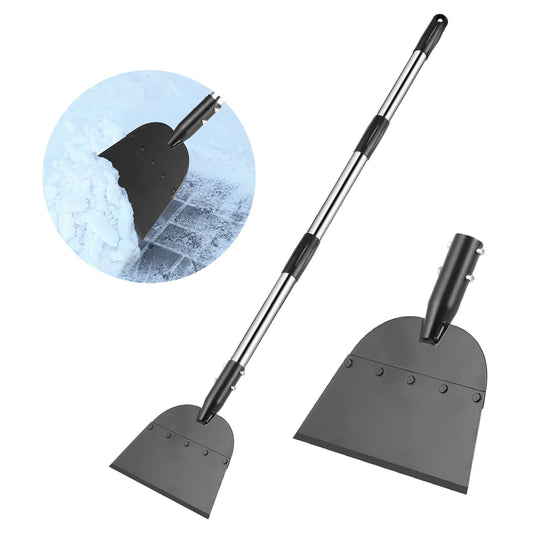 1Pc 53In Flat Snow Shovel Ice Scraper Manganese Steel Snow Ice Chopper For Walkway Pathway Driveway Ice Removal Gardening Cleaning Scraper Shovel For Weeding Lawn Edging - THE MILE MAKER DRIVER SHOP