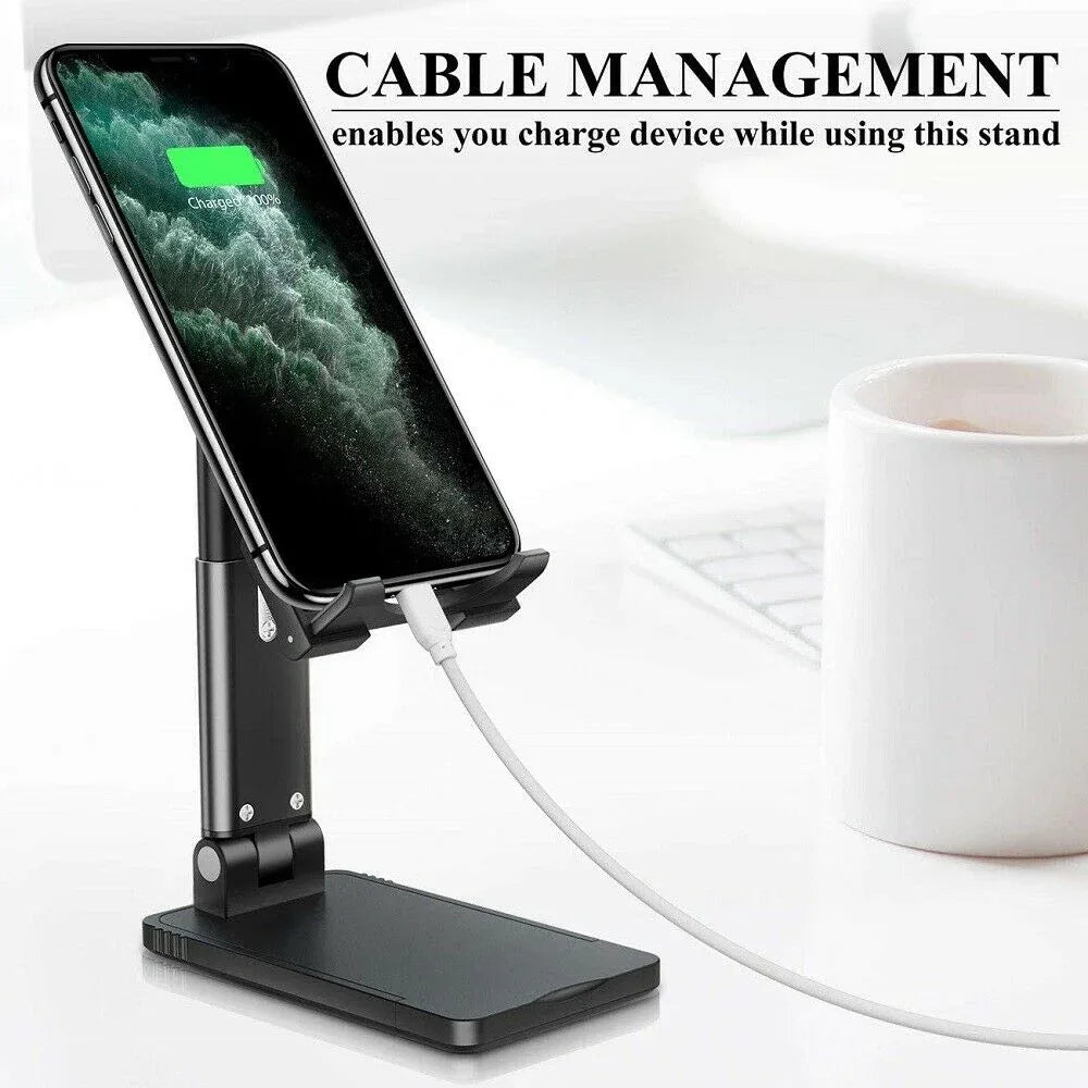 Cell Phone Stand Desktop Holder Tablet Stand Mount Mobile Phone Desktop Tablet Holder Table Cell Foldable Extend Support Desk Mobile Phone Holder Stand - THE MILE MAKER DRIVER SHOP