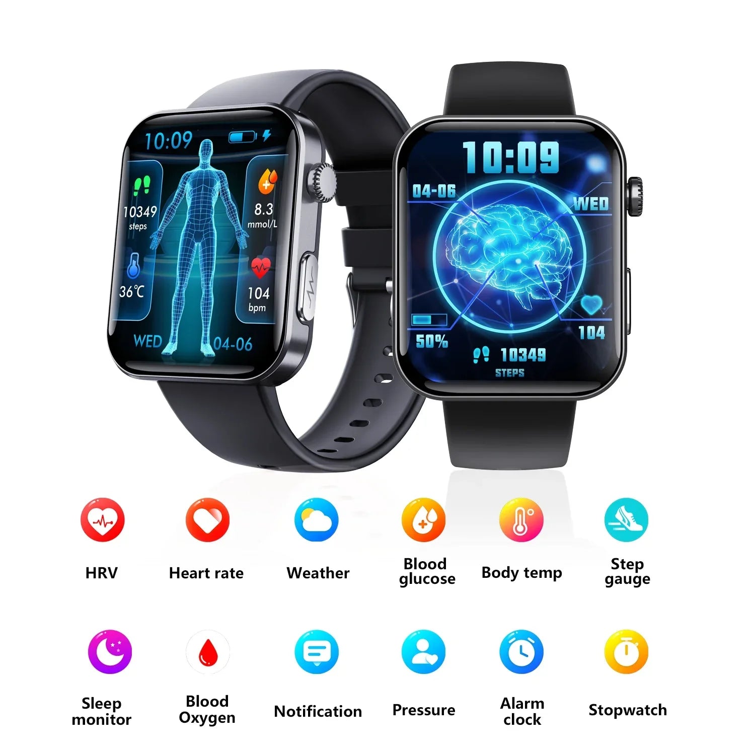 Smart Watch For Men Women Healthy Mornitoring Ips Screen Fitness Tracker With Bluetooth Call IP67 Waterproof Heart Rate Sleep SpO2 Monitor Pedometer Multiple Sports 7 Days Battery Life - THE MILE MAKER DRIVER SHOP