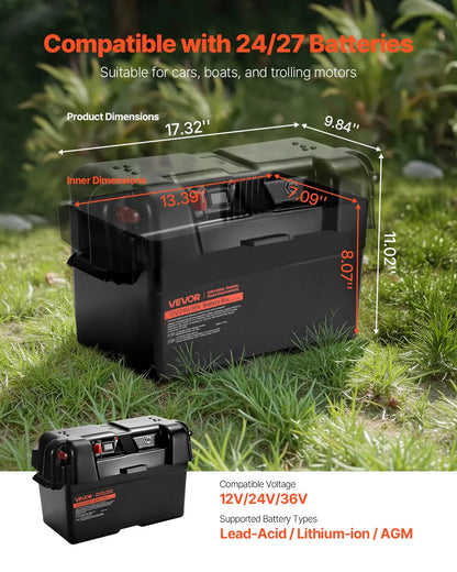 Battery Box Group 24/27 Smart Battery Box 12V/24V/36V For Trolling Motor - THE MILE MAKER DRIVER SHOP