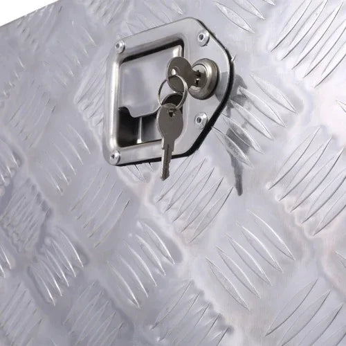 48inch Aluminum Tool Box,heavy Duty Truck Bed Tool Box,outdoor Trailer Pickup Storage Tool Box,RV Storage Organizer,underbody Box W Lock Keys,silver - THE MILE MAKER DRIVER SHOP