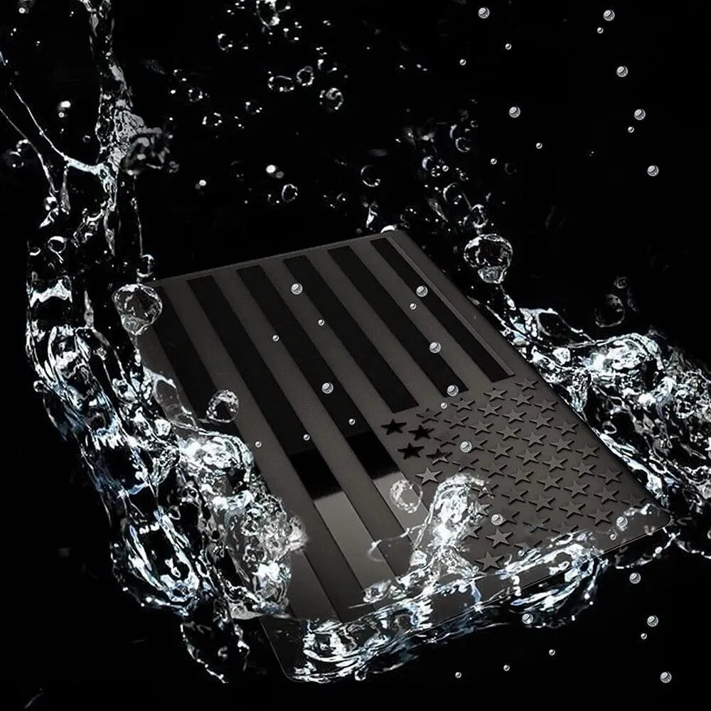 2PCS Metal USA Flag Sticker American Car Truck Decal Emblem Black - THE MILE MAKER DRIVER SHOP