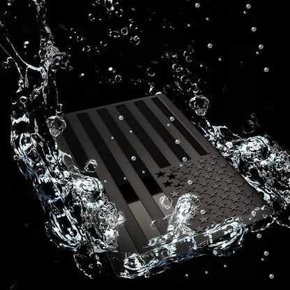 2PCS Metal USA Flag Sticker American Car Truck Decal Emblem Black - THE MILE MAKER DRIVER SHOP