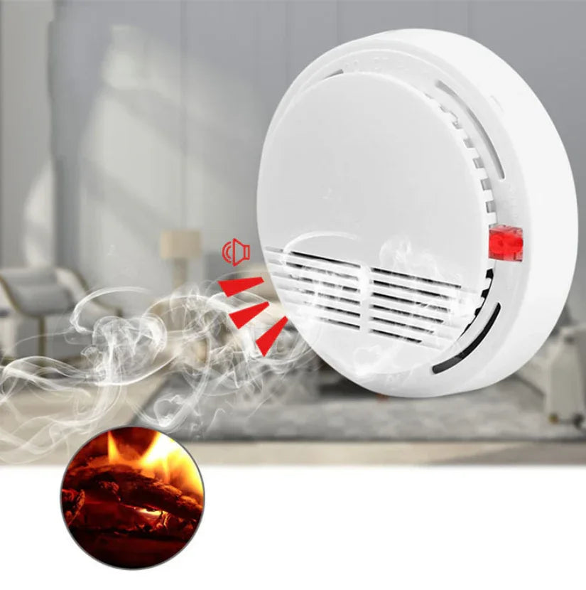 Smoke Detector Fire Gas Alarm Detector With Battery Photoelectric Sensor Alert Warning - THE MILE MAKER DRIVER SHOP