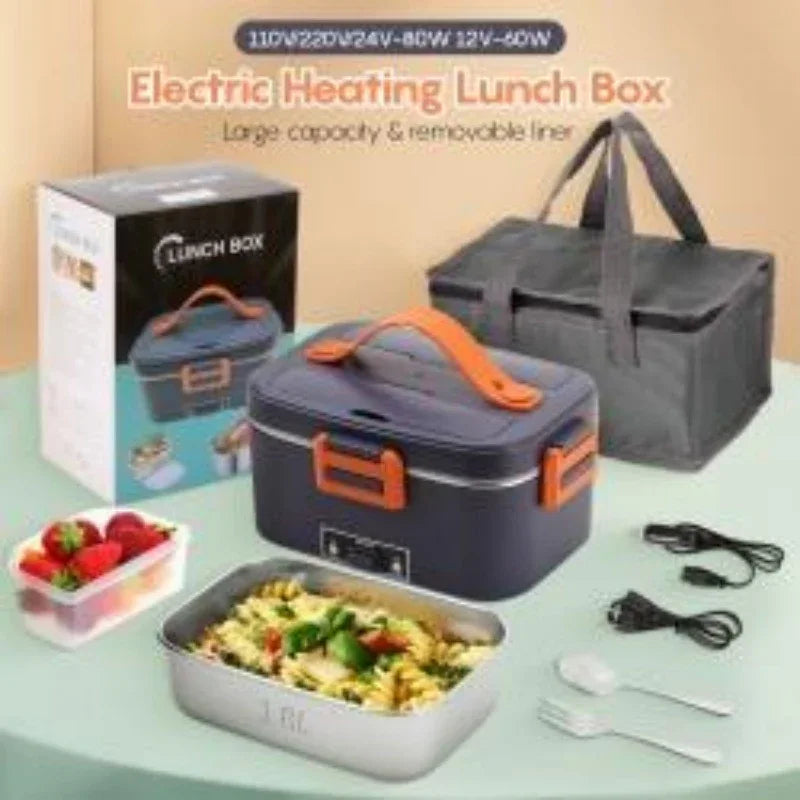 Electric Heating 1.8 Liter Lunch Box For Work, Car And Home - THE MILE MAKER DRIVER SHOP