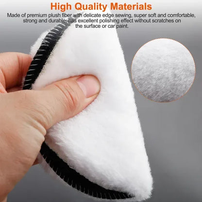 4Pcs 6in Buffing Polishing Pads Car Plush Buffing Waxing Wheels Mop Set With M14 Drill Screw For Car Polisher Drill Adapter - THE MILE MAKER DRIVER SHOP