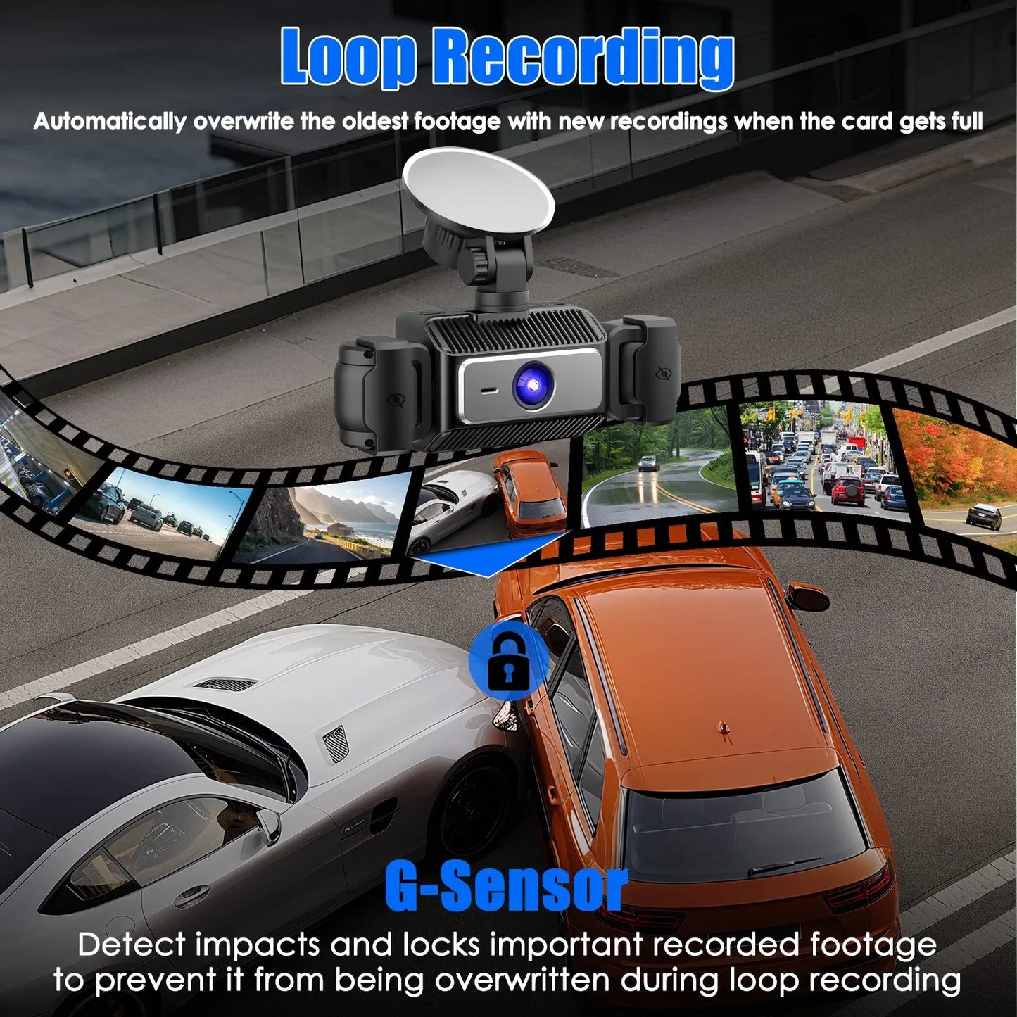 4 Channel Car Dash Cam With 128G MMC Card 1080P Front 720P Left Right 480P Rear G-Sensor Parking Monitor Loop Recording Night Vision 360 Degree Surveillance Car Camera - THE MILE MAKER DRIVER SHOP