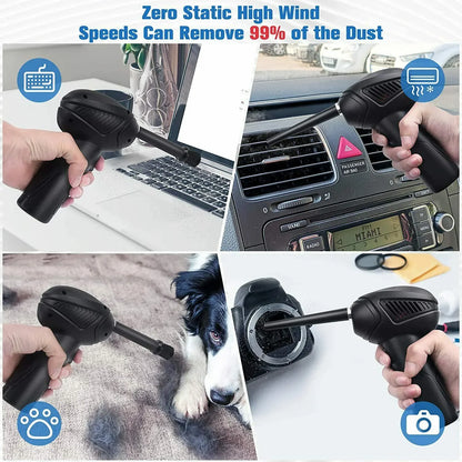 Rechargeable Air Duster Electric Cleaner Cleaning Blower For Car-PC-Keyboard-Pet - THE MILE MAKER DRIVER SHOP