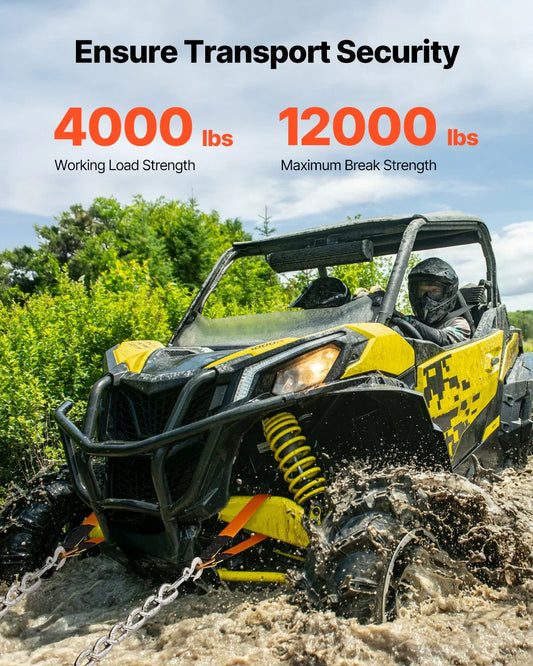 Axle Straps Axle Tie Down Straps D Ring 2 In X 3.2 Ft For Trailer Truck - THE MILE MAKER DRIVER SHOP