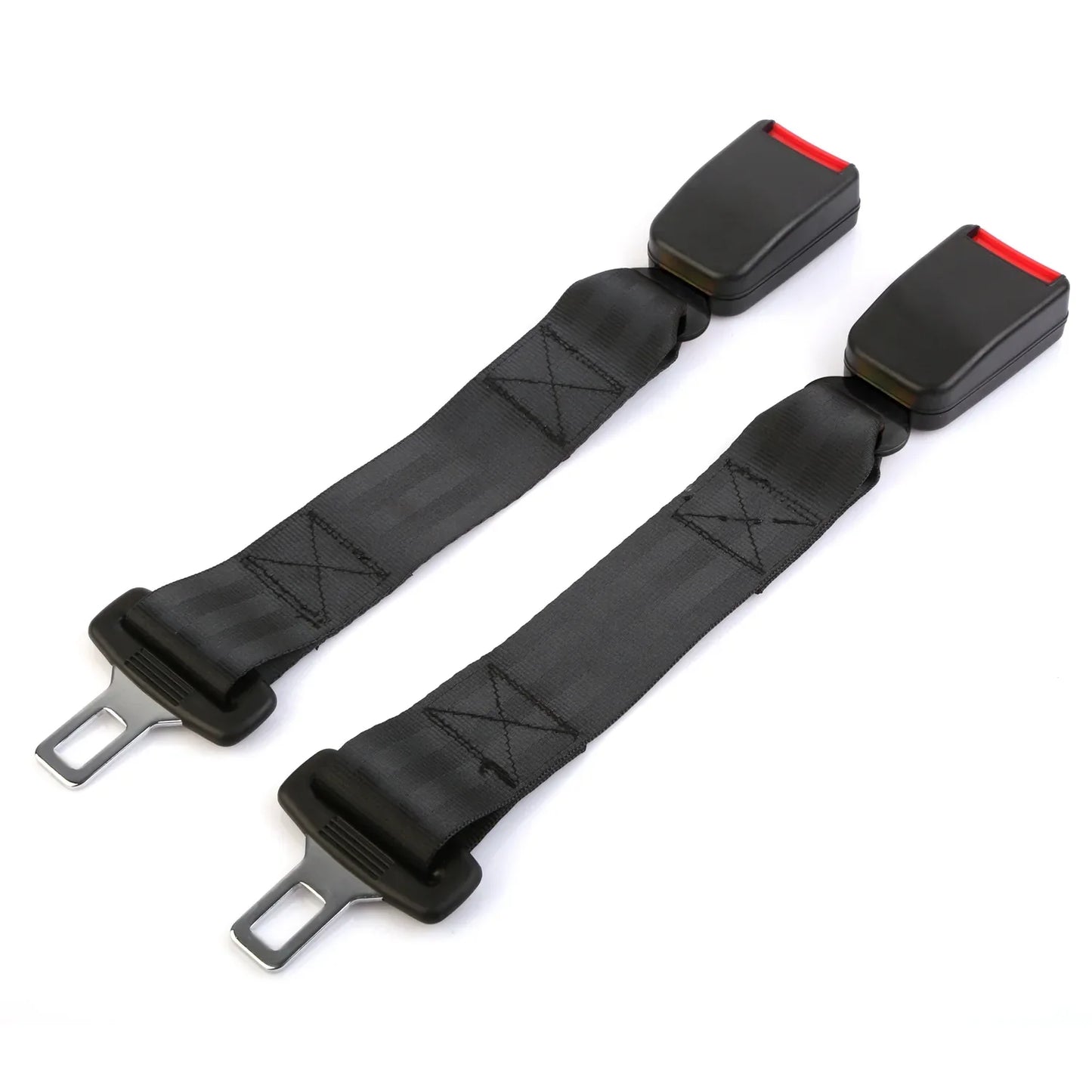 2Pcs Car Seat Belt Extender 14.37in Buckle Tongue Webbing Extension Safety Belt Auto Belt Clip Lengthening - THE MILE MAKER DRIVER SHOP