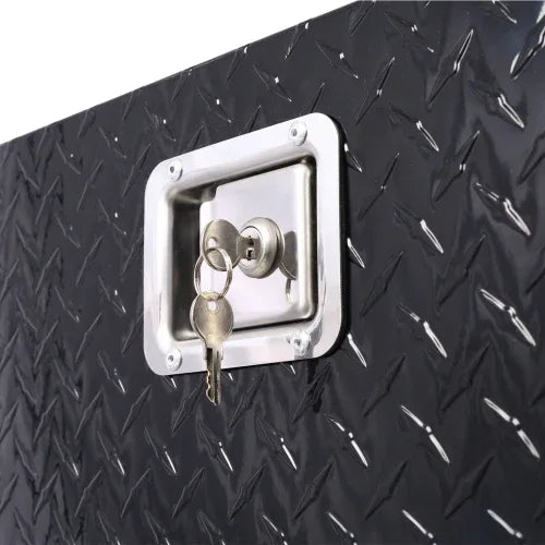 29inch Aluminum Tool Box,heavy Duty Truck Bed Tool Box,outdoor Trailer Pickup Storage Tool Box,RV Storage Organizer,underbody Box W Lock Keys,black 29x16.5x18.5inch - THE MILE MAKER DRIVER SHOP
