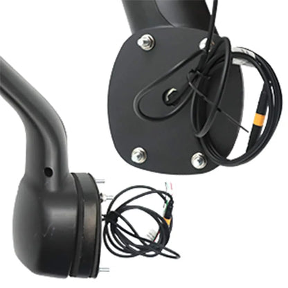 Hood Mirror With Turn Signal Fit For KENWORTH T680 2013-2020 Peterbilt 579 2010-2017 Peterbilt 587 2010-2017 Left Driver And Right Passenger Pair Set Chrome Cover - THE MILE MAKER DRIVER SHOP