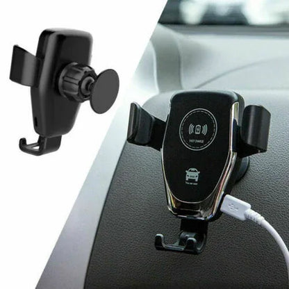 10W QI Wireless Fast Car Charger Mount Holder Stand Automatic Clamping Charging - THE MILE MAKER DRIVER SHOP