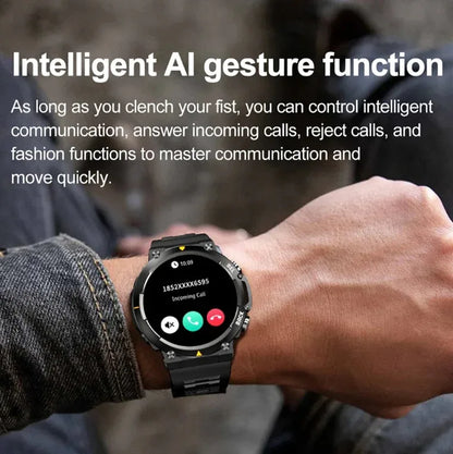 MAX18 Men Smartwatch AMOLED1.43inch Big Screen BT Calls Gesture Control AI Voice Sports Smart Watch Men - THE MILE MAKER DRIVER SHOP