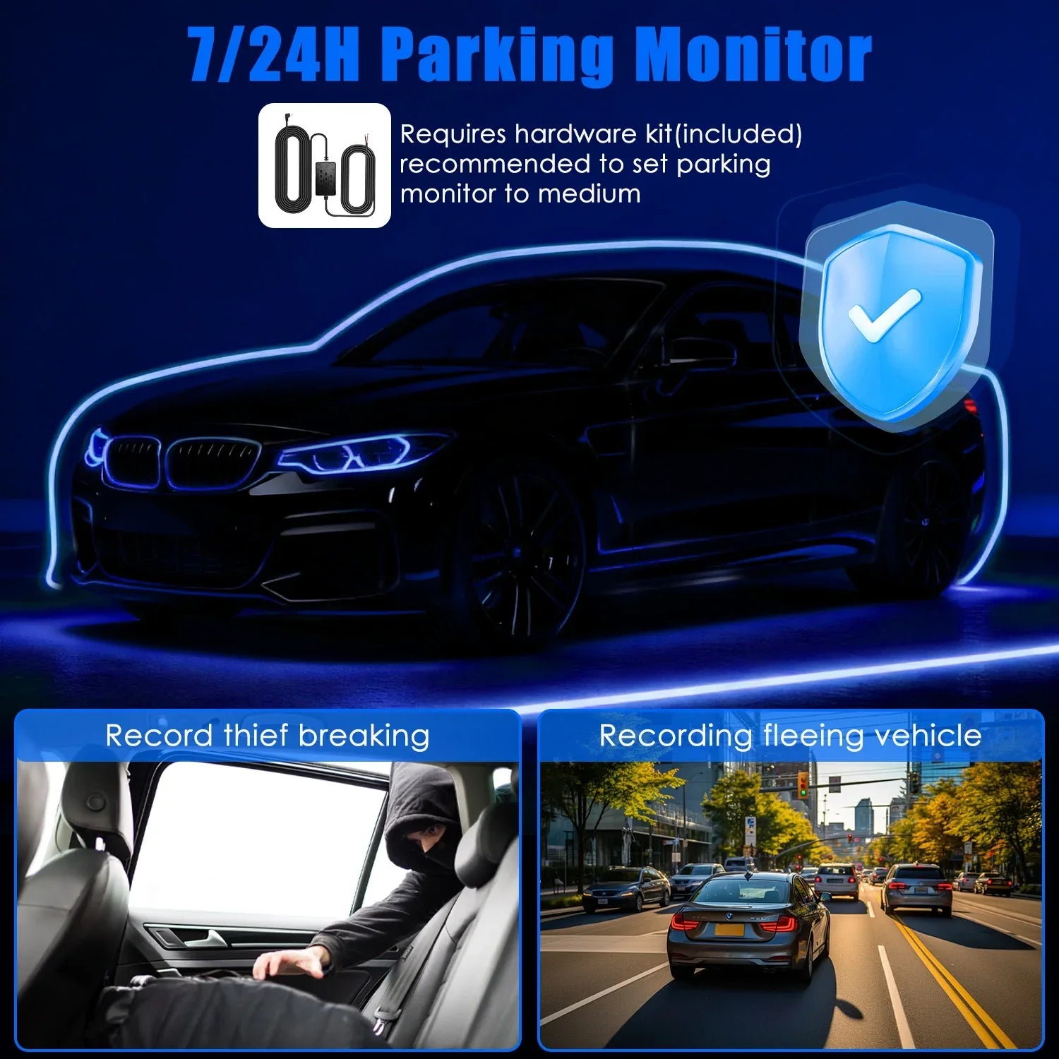 4 Channel Car Dash Cam With 128G MMC Card 1080P Front 720P Left Right 480P Rear G-Sensor Parking Monitor Loop Recording Night Vision 360 Degree Surveillance Car Camera - THE MILE MAKER DRIVER SHOP