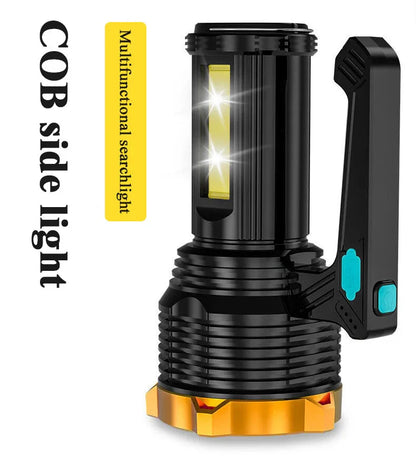 LED Torch USB Rechargeable COB Flashlight Spotlight Camping Light Most Powerful - THE MILE MAKER DRIVER SHOP
