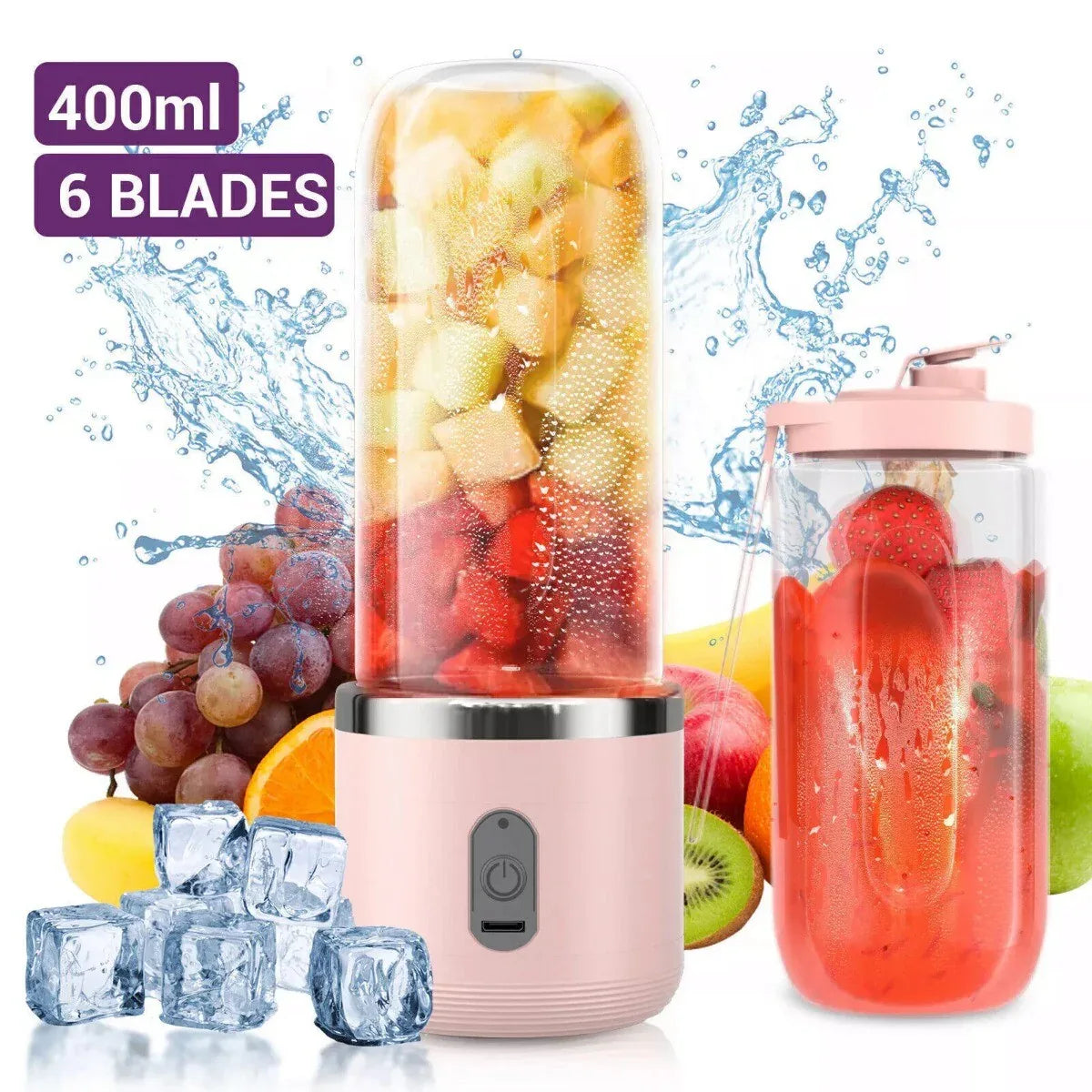 Rechargeable Electric Fruit Juice Maker Portable Blender Smoothie Juicer Machine - THE MILE MAKER DRIVER SHOP