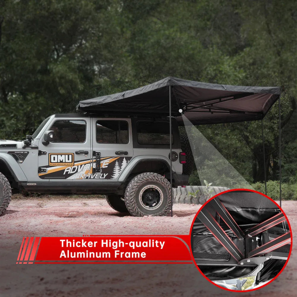 270-Degree Awning Driver Side Free Standing, Car Side 270-Degree Awning Waterproof UV50 Wind Resistant For SUV Van Truck - THE MILE MAKER DRIVER SHOP