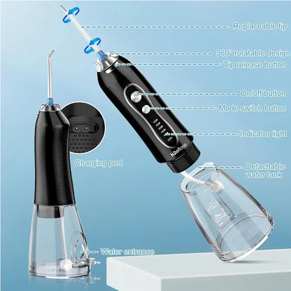 Water Dental Flosser Teeth Pick Portable Oral Irrigator With 5 Modes IPX7 - THE MILE MAKER DRIVER SHOP